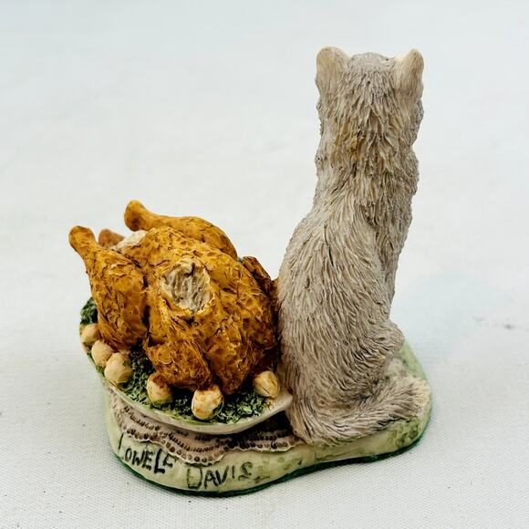 I'm Thankful For You Lowell Davis Schmid RFD America Figurine 27563 Cat Turkey - Picture 4 of 9